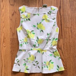 kate spade ‘lemons’ peplum top